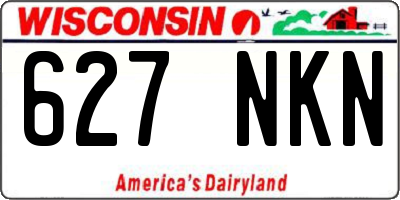 WI license plate 627NKN