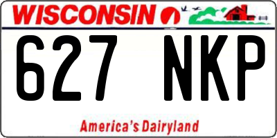 WI license plate 627NKP