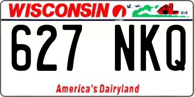 WI license plate 627NKQ
