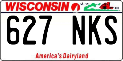 WI license plate 627NKS