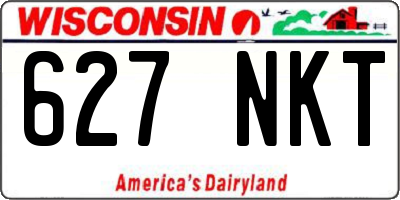 WI license plate 627NKT
