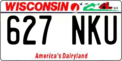 WI license plate 627NKU