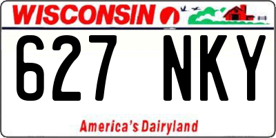 WI license plate 627NKY