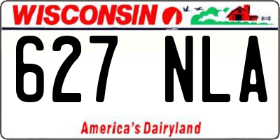 WI license plate 627NLA