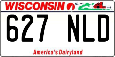 WI license plate 627NLD