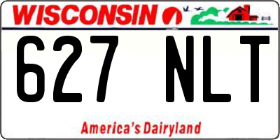 WI license plate 627NLT