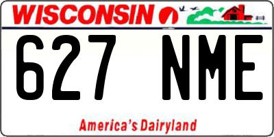 WI license plate 627NME
