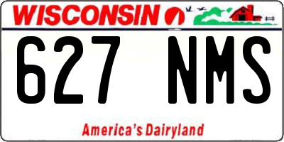 WI license plate 627NMS