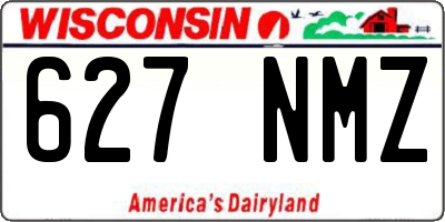 WI license plate 627NMZ