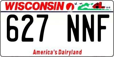 WI license plate 627NNF