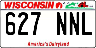 WI license plate 627NNL