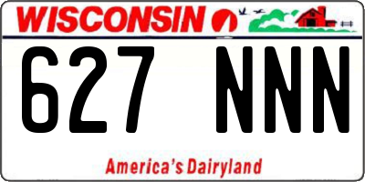 WI license plate 627NNN