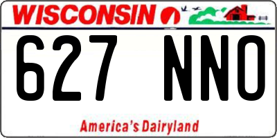 WI license plate 627NNO
