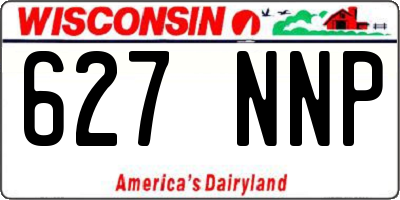 WI license plate 627NNP