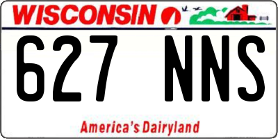 WI license plate 627NNS