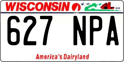 WI license plate 627NPA