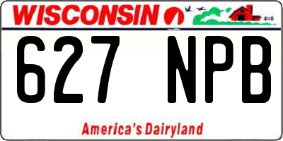 WI license plate 627NPB