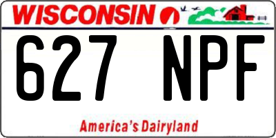 WI license plate 627NPF