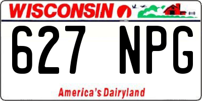 WI license plate 627NPG