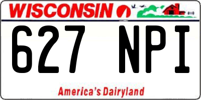 WI license plate 627NPI