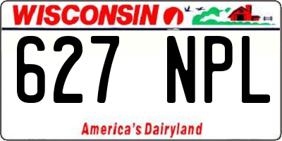 WI license plate 627NPL