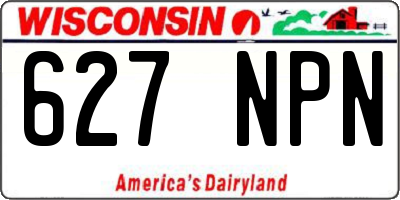 WI license plate 627NPN