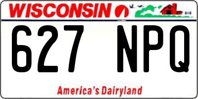WI license plate 627NPQ