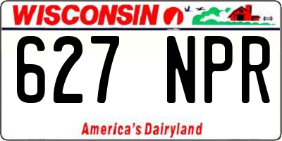 WI license plate 627NPR