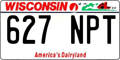 WI license plate 627NPT