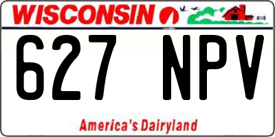 WI license plate 627NPV