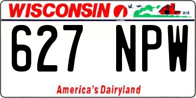 WI license plate 627NPW