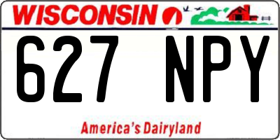 WI license plate 627NPY