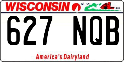 WI license plate 627NQB