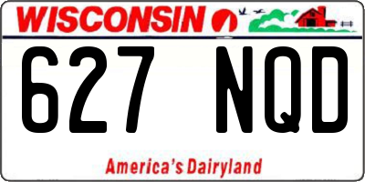 WI license plate 627NQD