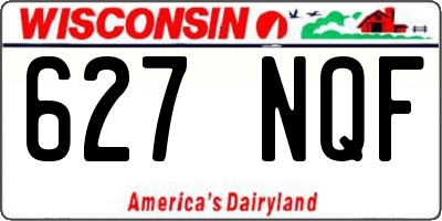 WI license plate 627NQF