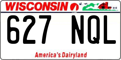 WI license plate 627NQL