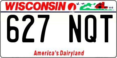 WI license plate 627NQT
