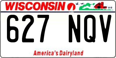 WI license plate 627NQV