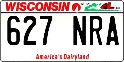 WI license plate 627NRA
