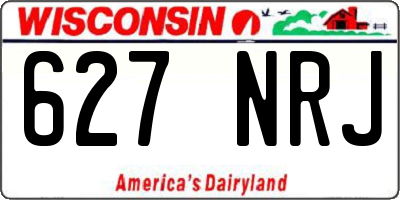 WI license plate 627NRJ