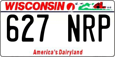 WI license plate 627NRP