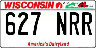 WI license plate 627NRR