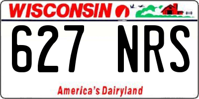 WI license plate 627NRS
