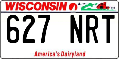WI license plate 627NRT