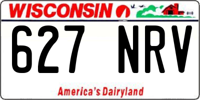 WI license plate 627NRV