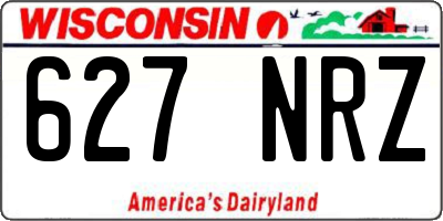WI license plate 627NRZ