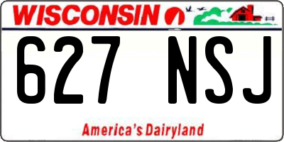 WI license plate 627NSJ