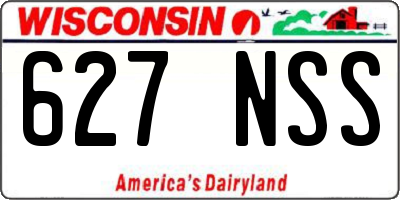 WI license plate 627NSS