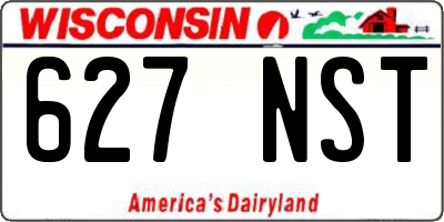 WI license plate 627NST