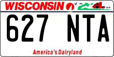 WI license plate 627NTA